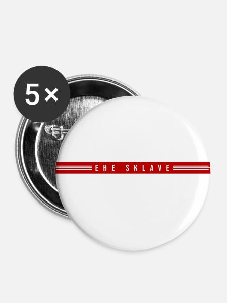 Ehesklave Jga Spruch - Buttons groß 56 mm (5er Pack) - Weiß