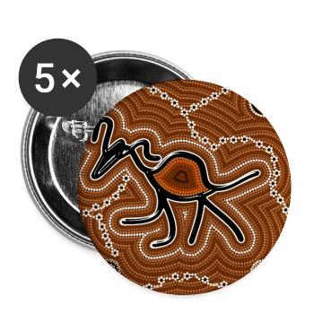 Animal painting - Buttons large 2.2''/56 mm (5-pack) - white - Front