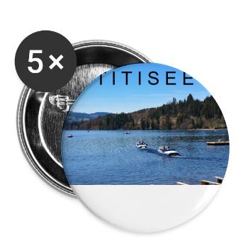 Titisee im Schwarzwald - Buttons groß 56 mm (5er Pack) - Weiß - Vorne
