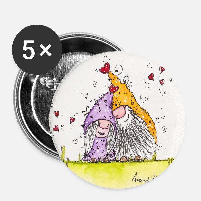 An old love 1 - Buttons large 2.2''/56 mm (5-pack) - white