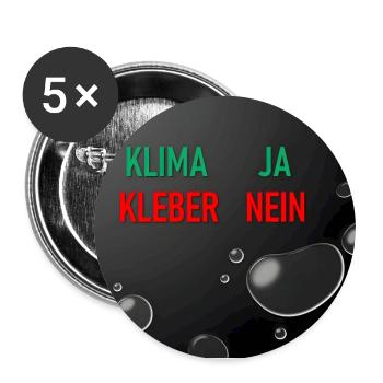 Klima Ja Kleber Nein - Buttons groß 56 mm (5er Pack) - Weiß - Vorne