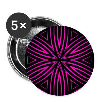 Spirale trifft Stern - Lillrose - Buttons groß 56 mm (5er Pack) - Weiß - Vorne