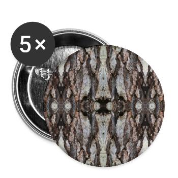 Decorative pattern based on tree bark - Buttons large 2.2''/56 mm (5-pack) - white - Front