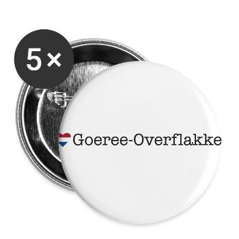 J’adore Goeree Overflakkee - Lot de 5 grands badges (56 mm) - blanc - Devant