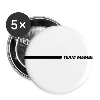 Membres de l’équipe - Lot de 5 grands badges (56 mm) - blanc - Devant