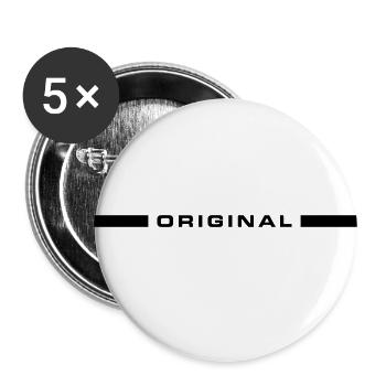 Emblème original - Lot de 5 grands badges (56 mm) - blanc - Devant