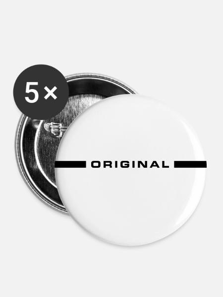 Original Emblem - Buttons groß 56 mm (5er Pack) - Weiß