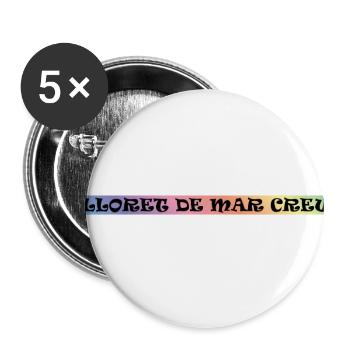 Lloret De Mar Crew - Buttons large 2.2''/56 mm (5-pack) - white - Front
