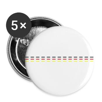 Deutschland Linie - Buttons groß 56 mm (5er Pack) - Weiß - Vorne