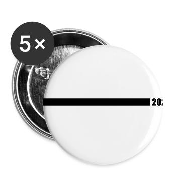 2025 Jahr - Buttons groß 56 mm (5er Pack) - Weiß - Vorne