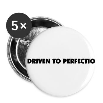 driven to perfection - Buttons groß 56 mm (5er Pack) - Weiß - Vorne