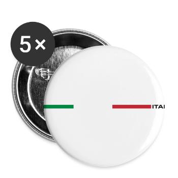 Italy - national flag as a retro stripes. - Buttons large 2.2''/56 mm (5-pack) - white - Front