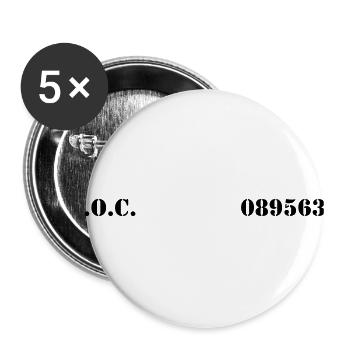 Department of Corrections (D.O.C.) 2 front - Buttons large 2.2''/56 mm (5-pack) - white - Front