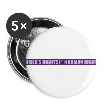 womens rights Feminist Zitat - Buttons groß 56 mm (5er Pack) - Weiß - Vorne
