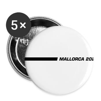 Mallorca 2023 Linie - Buttons groß 56 mm (5er Pack) - Weiß - Vorne