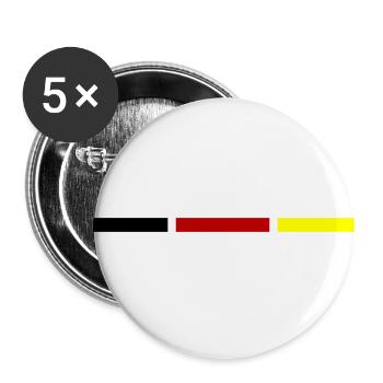 Symbole des couleurs de l’Allemagne - Lot de 5 grands badges (56 mm) - blanc - Devant