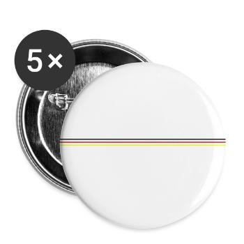 Germany flag line - Buttons large 2.2''/56 mm (5-pack) - white - Front