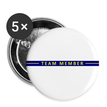 Team Mitglied Linie - Buttons groß 56 mm (5er Pack) - Weiß - Vorne