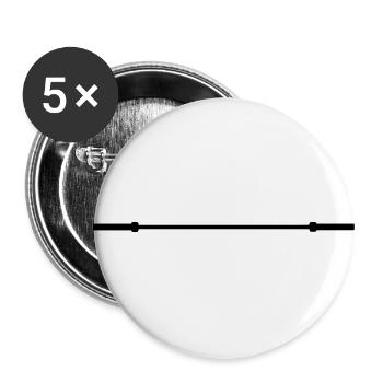leere Langhantel - Buttons groß 56 mm (5er Pack) - Weiß - Vorne