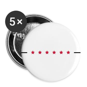 Stars Line - Buttons groß 56 mm (5er Pack) - Weiß - Vorne