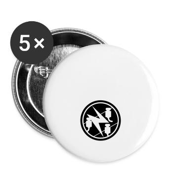 Arbeiterklasse Elektriker mit Zunftzeichen - Buttons groß 56 mm (5er Pack) - Weiß - Vorne