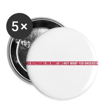 what I say quote - Buttons large 2.2''/56 mm (5-pack) - white - Front