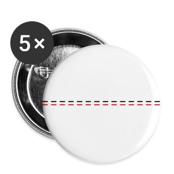 Line dashed - Buttons large 2.2''/56 mm (5-pack) - white - Front