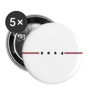 2024 Symbol - Buttons groß 56 mm (5er Pack) - Weiß - Vorne
