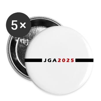 JGA 2025 - Buttons groß 56 mm (5er Pack) - Weiß - Vorne