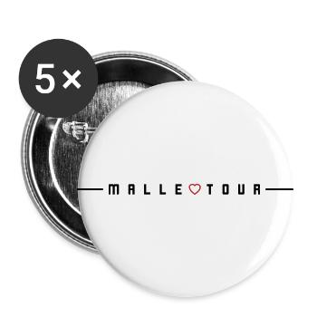 Malle Tour Coeur - Lot de 5 grands badges (56 mm) - blanc - Devant