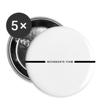 Christmas Team Line - Buttons large 2.2''/56 mm (5-pack) - white - Front