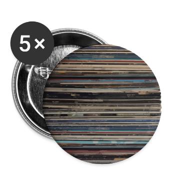 Pile d’enregistrements - Lot de 5 grands badges (56 mm) - blanc - Devant