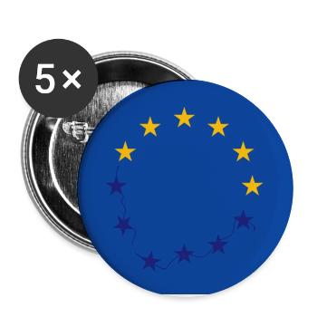 Pessimistic European Union flag design - Buttons large 2.2''/56 mm (5-pack) - white - Front