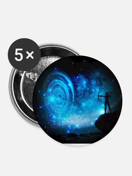 Schütze - Buttons groß 56 mm (5er Pack) - Weiß