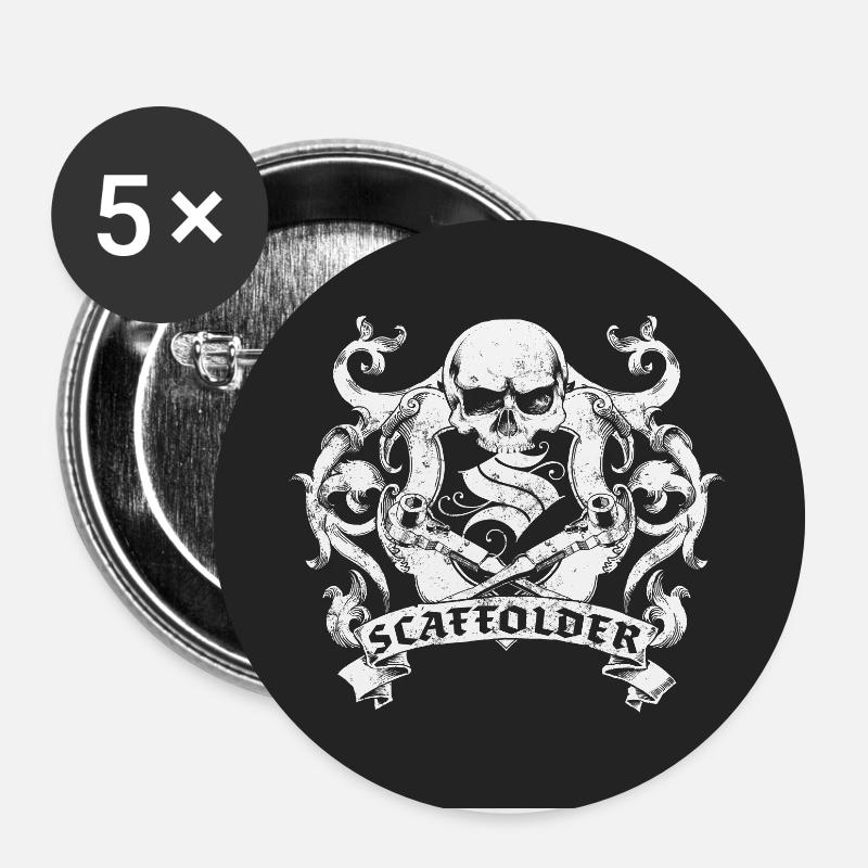 Scaffolders - Buttons large 2.2''/56 mm (5-pack) - white
