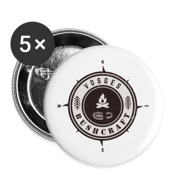 Bushcraft Vosges - Buttons groß 56 mm (5er Pack) - Weiß - Vorne