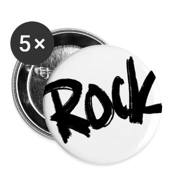 rock - Buttons large 2.2''/56 mm (5-pack) - white - Front