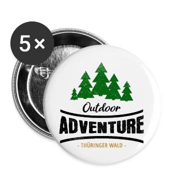 Outdoor adventure Thüringer Wald - Lot de 5 grands badges (56 mm) - blanc - Devant