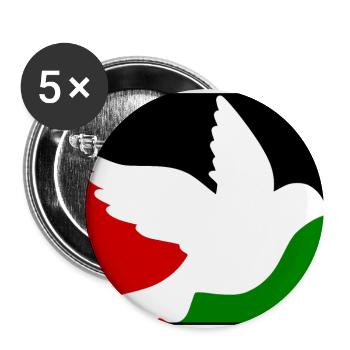 Free palestine - Lot de 5 grands badges (56 mm) - blanc - Devant