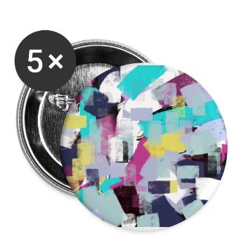 Colorful abstract cheerful pattern joie de vivre - Buttons large 2.2''/56 mm (5-pack) - white - Front
