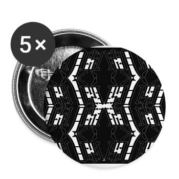 New Unique pattern - Buttons large 2.2''/56 mm (5-pack) - white - Front