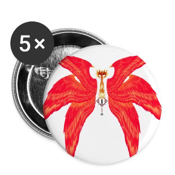 Kingdom Hearts - Lea's Flame Liberator Wings - Buttons large 2.2''/56 mm (5-pack) - white - Front