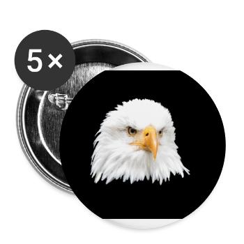Bald eagle - Buttons large 2.2''/56 mm (5-pack) - white - Front