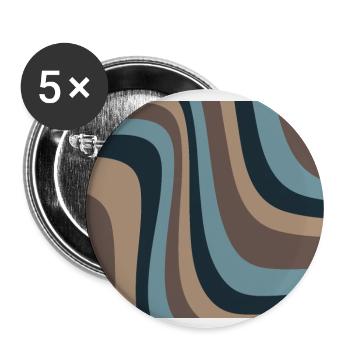 Vintage-Wellen - Buttons groß 56 mm (5er Pack) - Weiß - Vorne