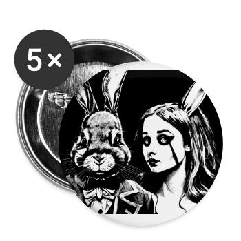 Alice #2 - Buttons groß 56 mm (5er Pack) - Weiß - Vorne