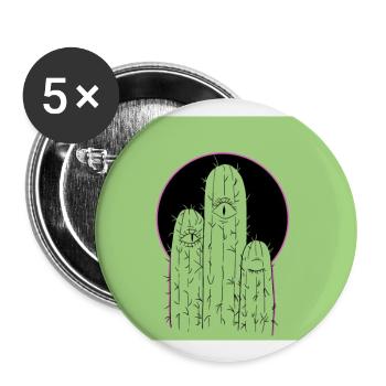 Cactus - Buttons groß 56 mm (5er Pack) - Weiß - Vorne