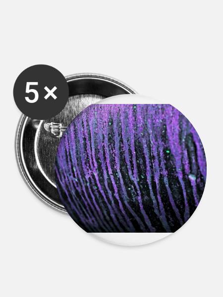 Streifen - Buttons groß 56 mm (5er Pack) - Weiß