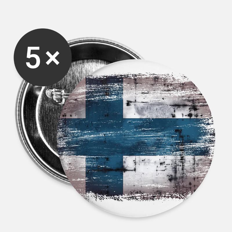 Finland - finland - Buttons large 2.2''/56 mm (5-pack) - white