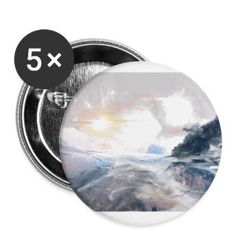 Amour magique de la nature - Lot de 5 grands badges (56 mm) - blanc - Devant