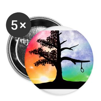 Baum des Lebens - Buttons groß 56 mm (5er Pack) - Weiß - Vorne